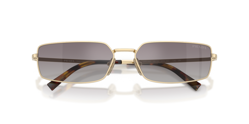 Prada PR A60S in Pale Gold / Gradient Blue Mirror Silver (ZVN30C) - Side View