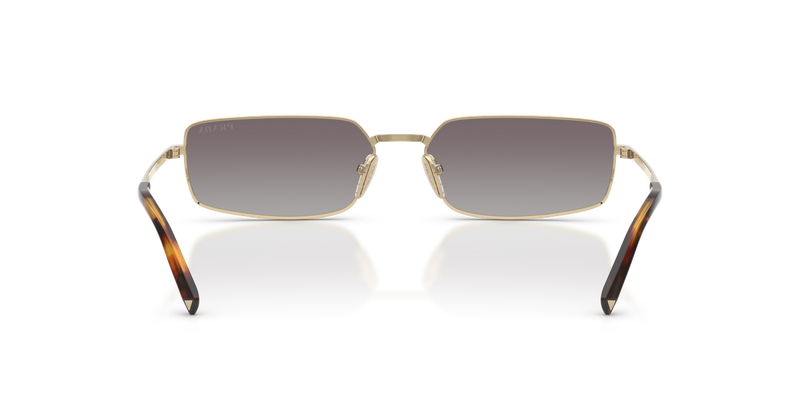 Prada PR A60S in Pale Gold / Gradient Blue Mirror Silver (ZVN30C) - Temple Detail