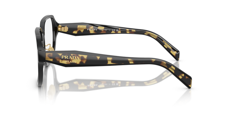 Prada PR B07VD in Black/Medium Tortoise / Demo Lens (3891O1) - Alternate View