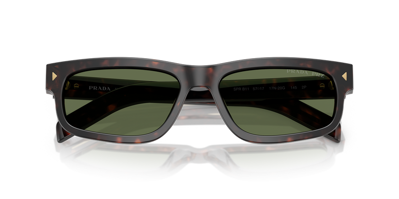 Prada PR B11S in Root Tortoise / Polarized Green (17N20G) - Alternate View