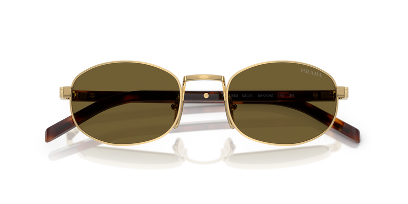 Prada PR B53S in Gold / Dark Brown (5AK09Z) - Alternate View