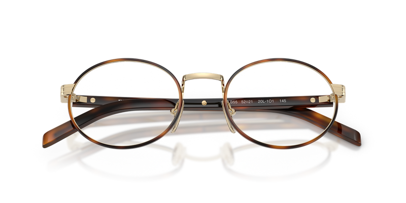 Prada PR B55V in Pale Gold/Juniper Tortoise / Demo Lens (20L1O1) - Side View