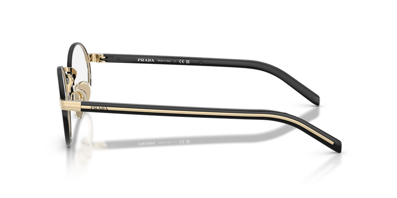 Prada PR B55V in Pale Gold/Black / Demo Lens (AAV1O1) - Alternate View