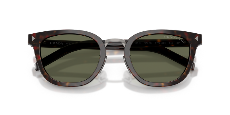 Prada PR C01SD in Root Havana / Green Polarized (17N03R) - Alternate View