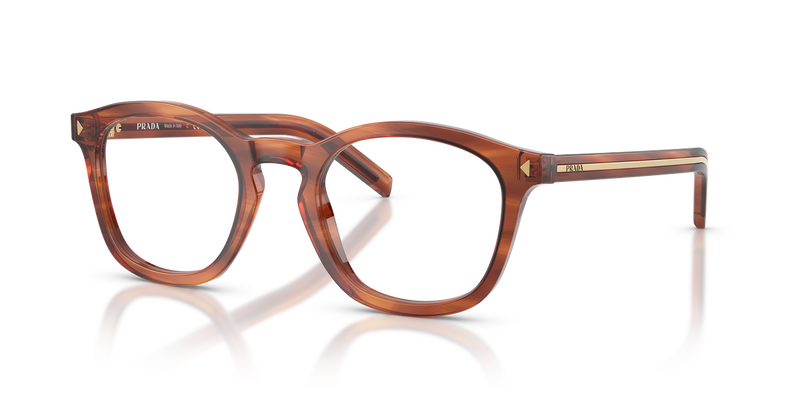 Prada PR C04V in Striped Cognac / Demo Lens (27F1O1) - Alternate View