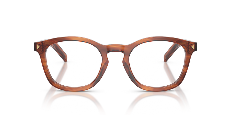 Prada PR C04V in Striped Cognac / Demo Lens (27F1O1) - Alternate View