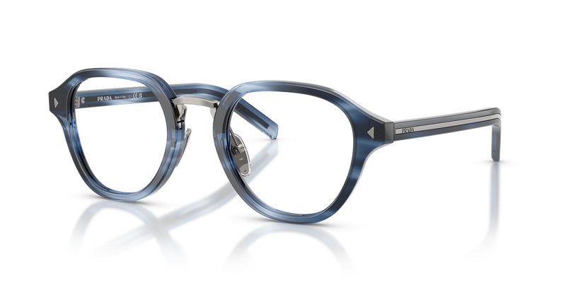 Prada PR C05V in Striped Blue / Demo Lens (26F1O1) - Alternate View