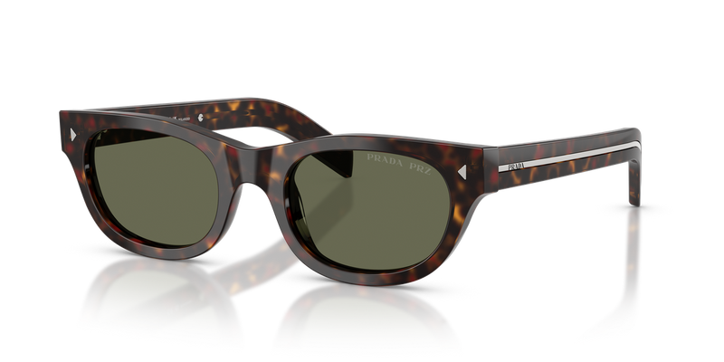 Prada PR C09S in Havana / Green Polarized (17N03R) - Alternate View