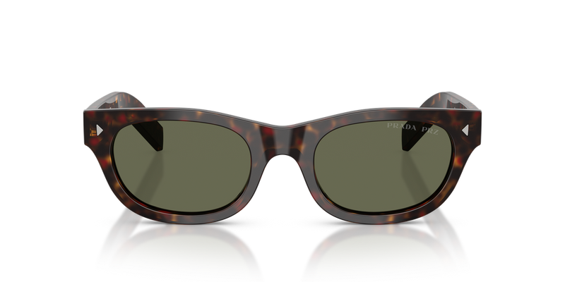 Prada PR C09S in Havana / Green Polarized (17N03R) - Alternate View
