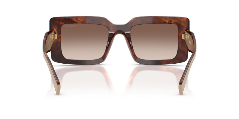Prada PR D01SF in Caramel Tortoise / Brown Gradient (00K10S) - Temple Detail