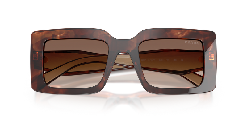 Prada PR D01S in Caramel Tortoise / Brown Gradient (00K10S) - Side View