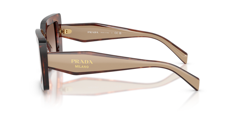 Prada PR D01S in Caramel Tortoise / Brown Gradient (00K10S) - Back View