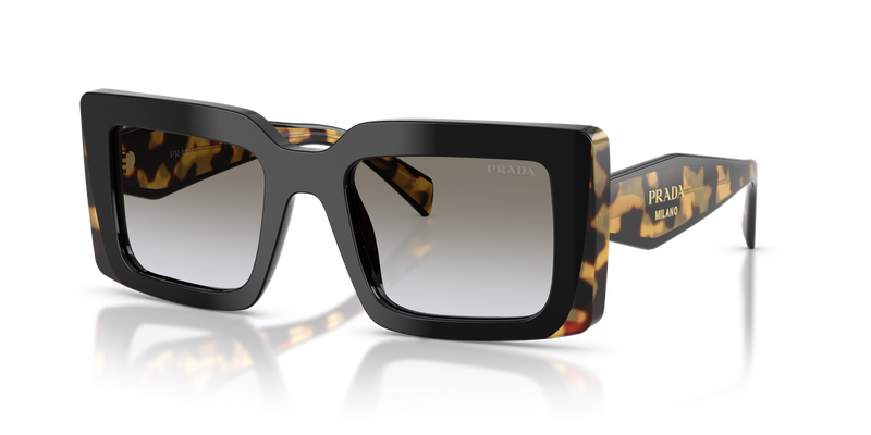 Prada PR D01S in Black/Medium Tortoise / Grey Gradient (0CD80L) - Alternate View