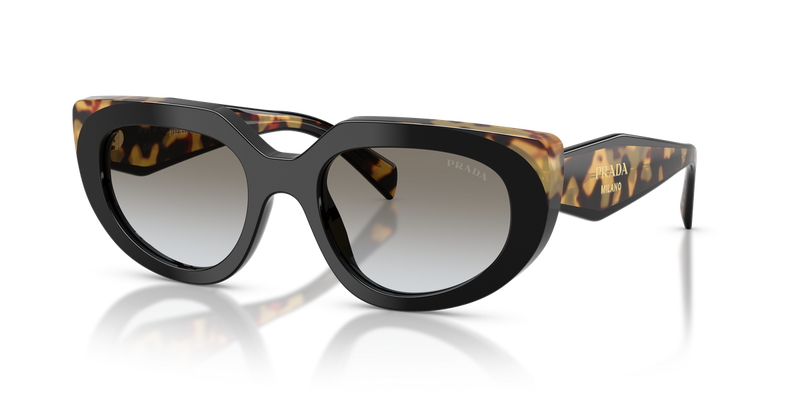 Prada PR D02S in Black/Medium Tortoise / Grey Gradient (0CD80L) - Alternate View