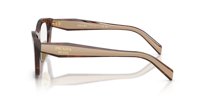 Prada PR D11VD in Caramel Havana / Demo Lens (00K1O1) - Back View