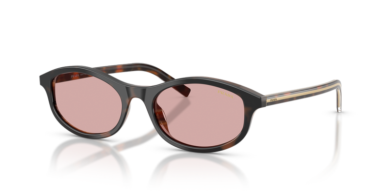 Prada PRD17S in Cherry Tortoise/Tabacco Horn - Front View