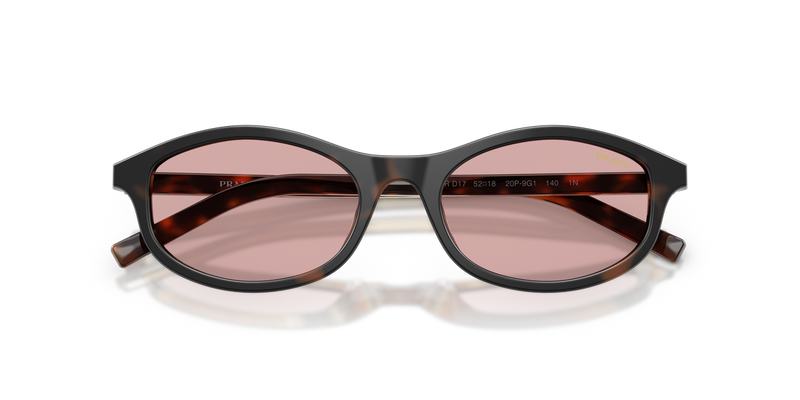 Prada PRD17S in Cherry Tortoise/Tabacco Horn - Side View
