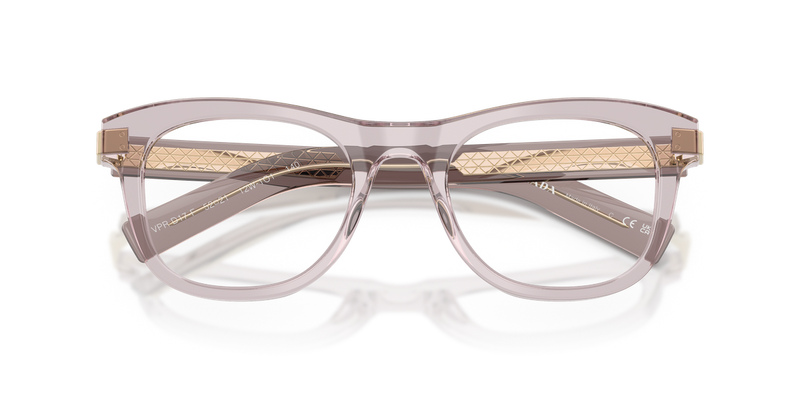 Prada PRD17VF in Transparent Mauve - Side View