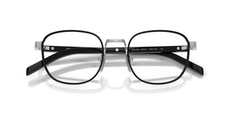 Prada PR D50V in Silver/Black / Demo Lens (1BC1O1) - Side View