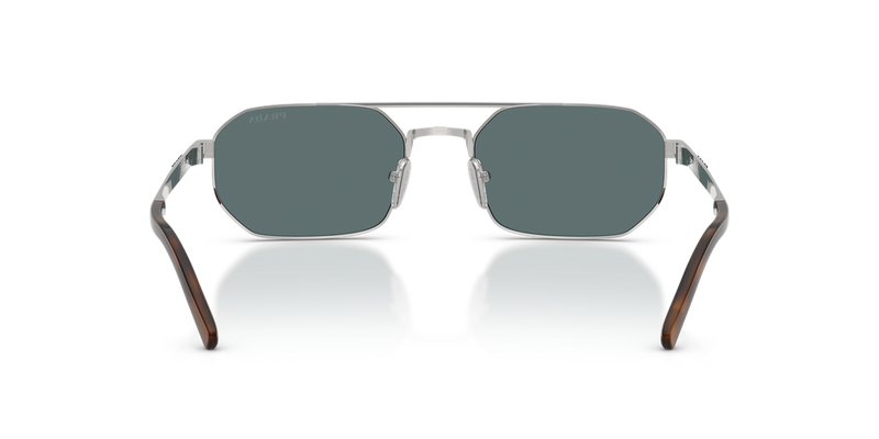 Prada PR D53S in Silver / Blue Mirror Silver (1BC40X) - Temple Detail