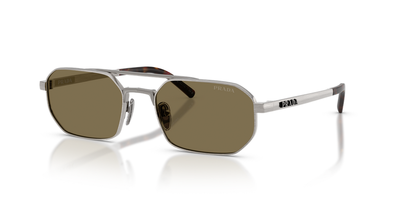 Prada PR D53S in Satin Gunmetal / Light Brown (23J90F) - Alternate View