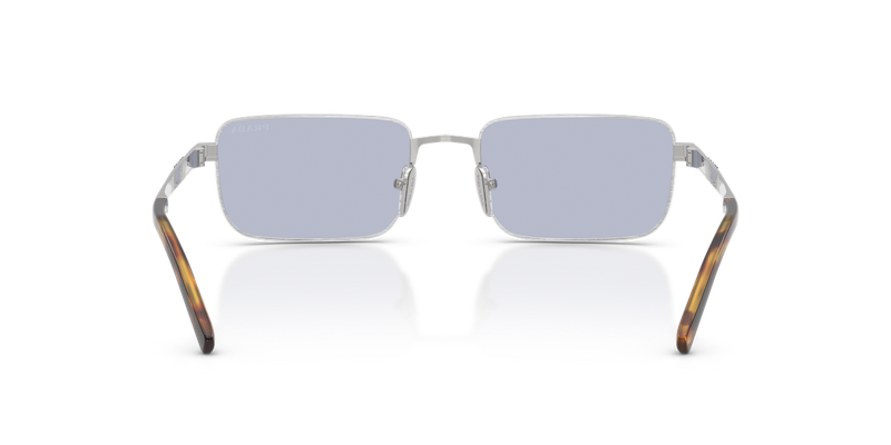 Prada PR D54S in Satin Silver / Ultravioletto (04K30X) - Temple Detail