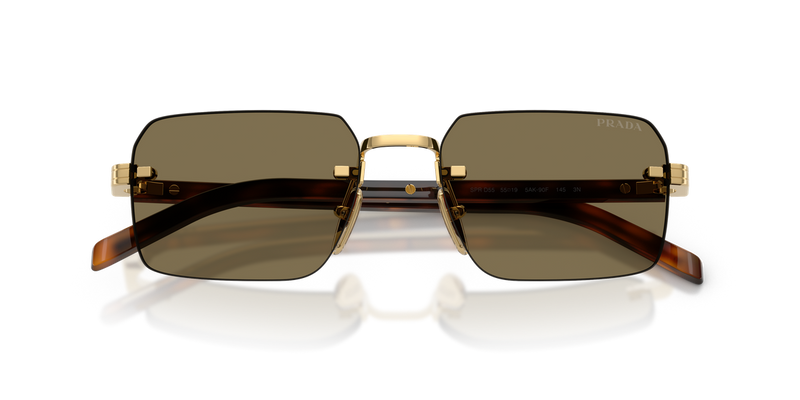 Prada PR D55S in Gold / Light Brown (5AK90F) - Alternate View