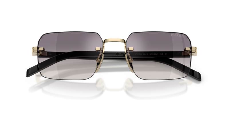 Prada PR D55S in Pale Gold / Blue Mirror Silver (ZVN60W) - Alternate View