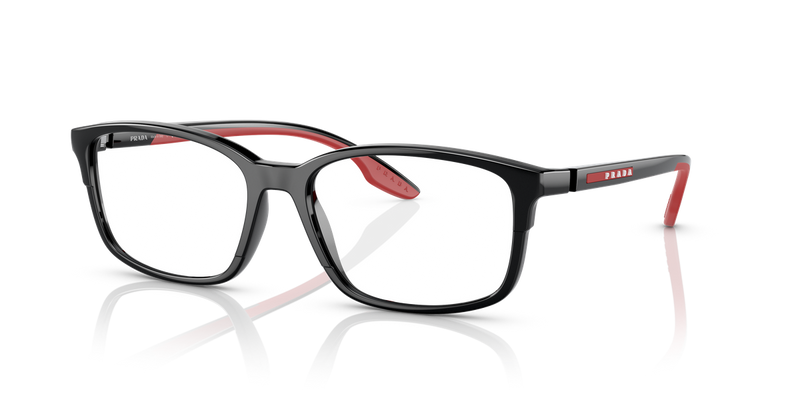Prada Linea Rossa PS 01PV in Black / Demo Lens (1AB1O1) - Front View