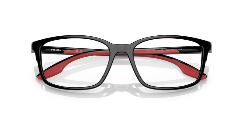 Prada Linea Rossa PS 01PV in Black / Demo Lens (1AB1O1) - Side View