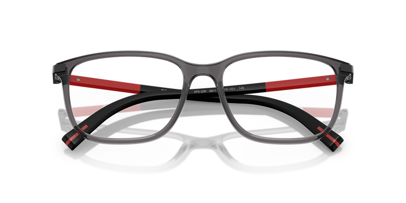 Prada Linea Rossa PS 02RV in Transparent Anthracite / Demo Lens (01D1O1) - Side View