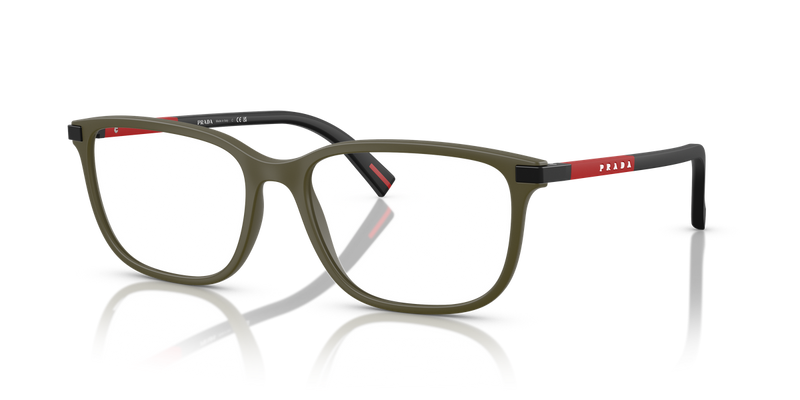 Prada Linea Rossa PS 02RV in Matte Military Green / Demo Lens (15X1O1) - Alternate View
