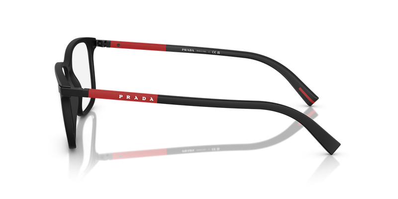 Prada Linea Rossa PS 02RV in Black Rubber / Demo Lens (DG01O1) - Alternate View