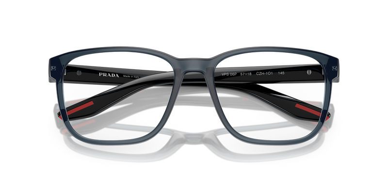 Prada Linea Rossa PS 06PV in Crystal Blue / Demo Lens (CZH1O1) - Alternate View