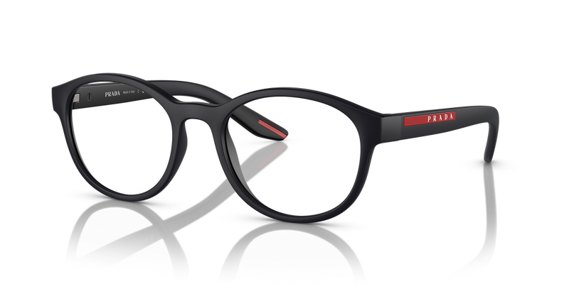 Prada Linea Rossa PS 07PV in Black Rubber / Demo Lens (DG01O1) - Alternate View
