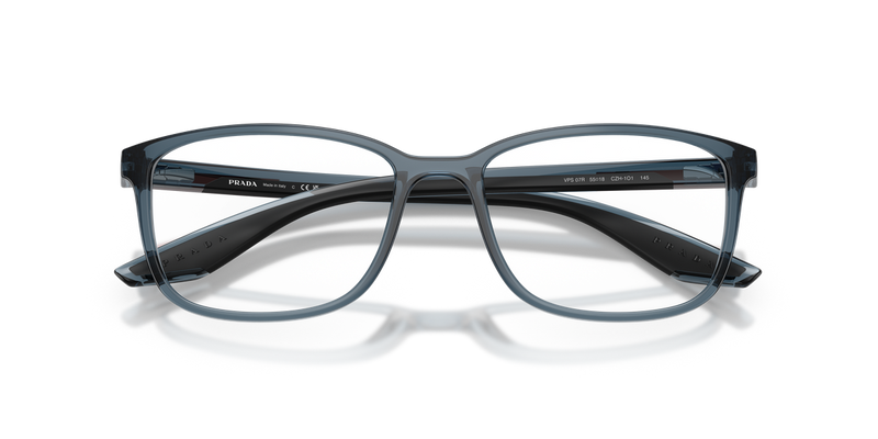 Prada Linea Rossa PS 07RV in Transparent Azure / Demo Lens (CZH1O1) - Alternate View