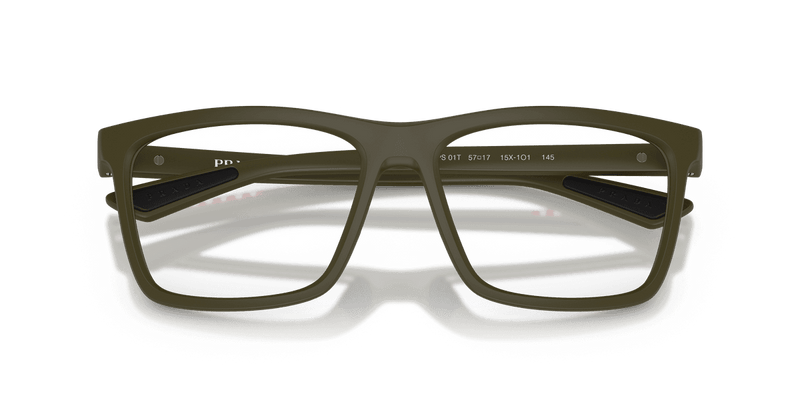 Prada Linea Rossa PS 01TV in Matte Green (15X1O1) - Side View