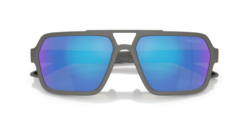 Prada Linea Rossa PS A06S in Grey Silver / Light Green Mirror Blue (16X08R) - Side View