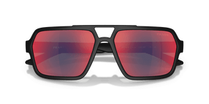 Black Rubber / Dark Grey Mirror Blue/Red (DG008F)