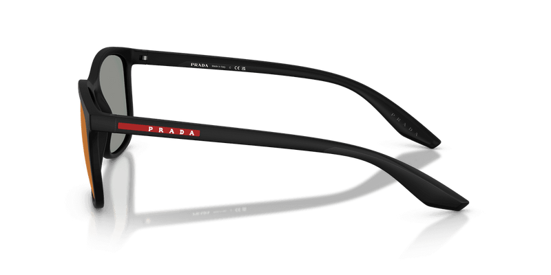 Prada Linea Rossa PS A08S in Matte Black / Dark Grey Mirror Blue/Red (1BO08F) - Front View