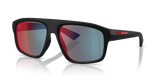 Matte Black / Dark Grey Mirror Blue/Red (1BO08F)