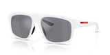 Matte White / Light Blue Mirror Silver (AAI40A)