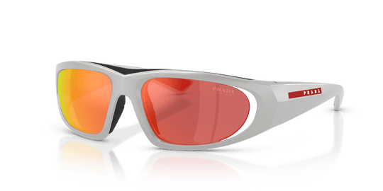 Prada Linea Rossa PS B03S - Metal Grey / Dark Grey Mirror Orange Tuning (14Z04U)