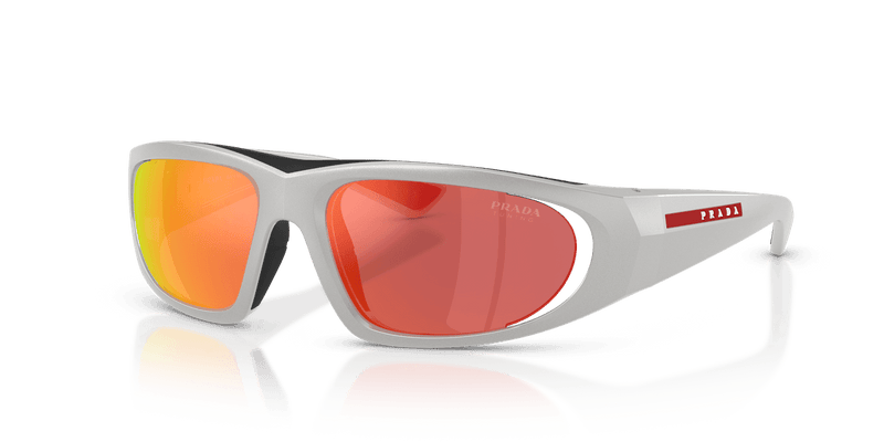 Prada Linea Rossa PS B03S in Metal Grey / Dark Grey Mirror Orange Tuning (14Z04U) - Front View