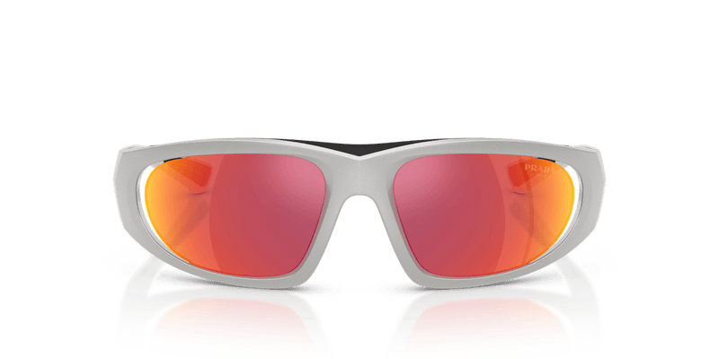 Prada Linea Rossa PS B03S in Metal Grey / Dark Grey Mirror Orange Tuning (14Z04U) - Front View