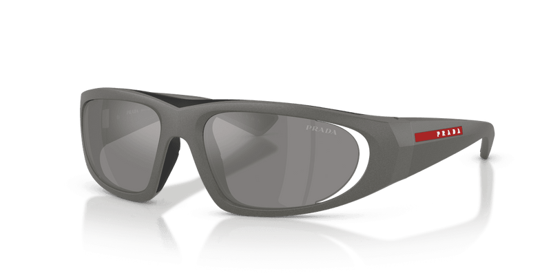 Prada Linea Rossa PS B03S in Metal Grey / Grey Mirror Silver (16X7W1) - Front View