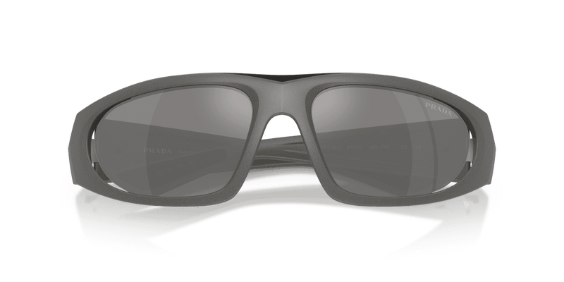 Prada Linea Rossa PS B03S in Metal Grey / Grey Mirror Silver (16X7W1) - Side View