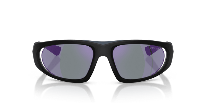Prada Linea Rossa PS B03S in Matte Black / Dark Blue Mirror Violet (1BO10J) - Alternate View