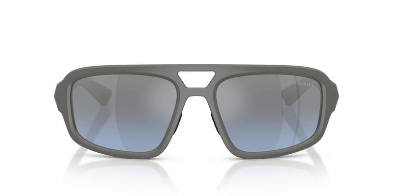 Prada Linea Rossa PS B11SU in Metal Grey / Light Blue Mirror Silver Gradient (16X11A) - Back View