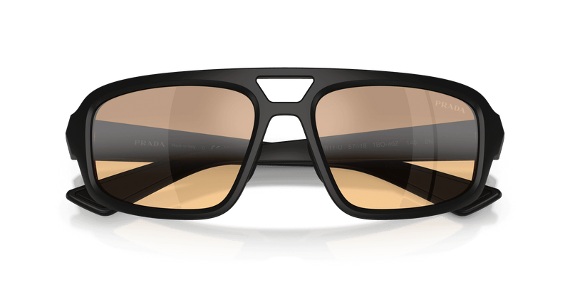 Prada Linea Rossa PS B11SU in Matte Black / Orange Mirror Silver Gradient (1BO40Z) - Alternate View